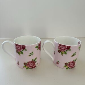 Set Of 2 Royal Albert New Country Roses Floral Coffee Tea Mug Cup